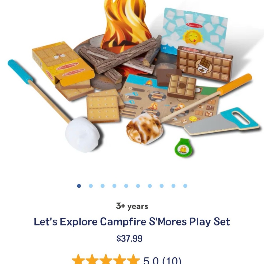 Melissa & Doug Let’s Explore Campfire S’mores Play Set - Picture 4 of 4
